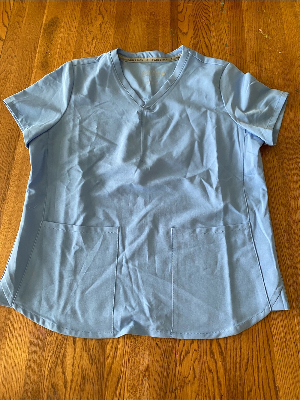 Light Blue V-Neck Medical Scrub Top